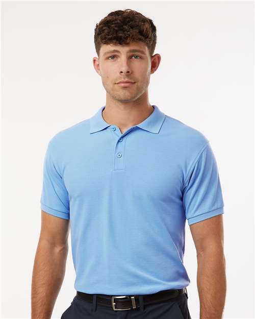 Men's Pique Polo - Cloud Blue