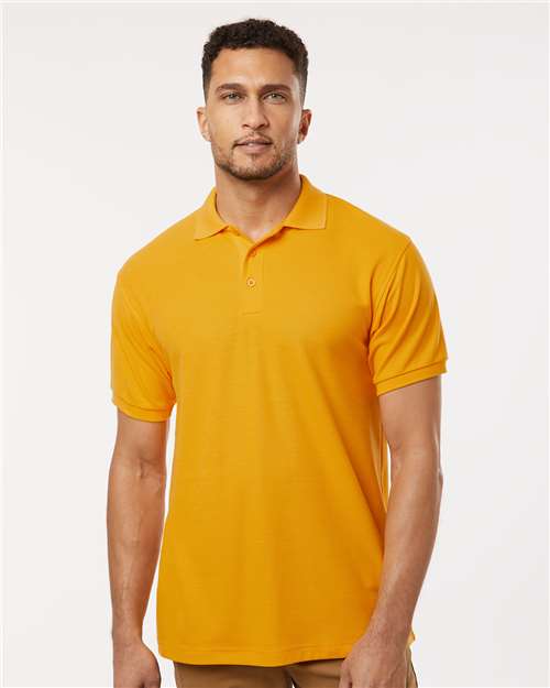 Men's Pique Polo - Gold