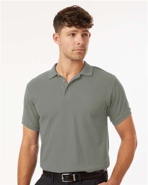 Men's Pique Polo - Greystone