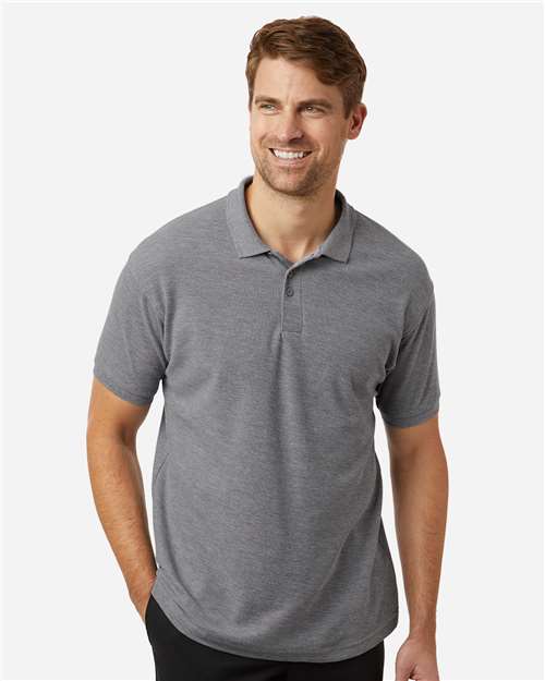 Men's Pique Polo - Heather Granite