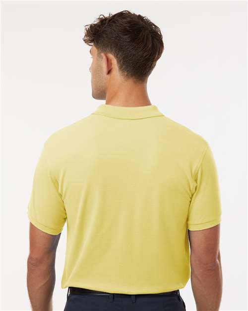 Men's Pique Polo - Light Yellow