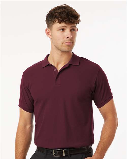 Men's Pique Polo - Maroon