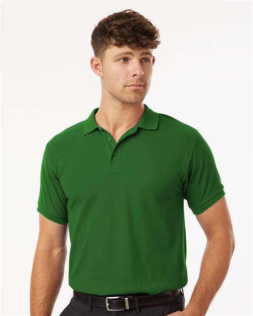 Men's Pique Polo - Olive Green
