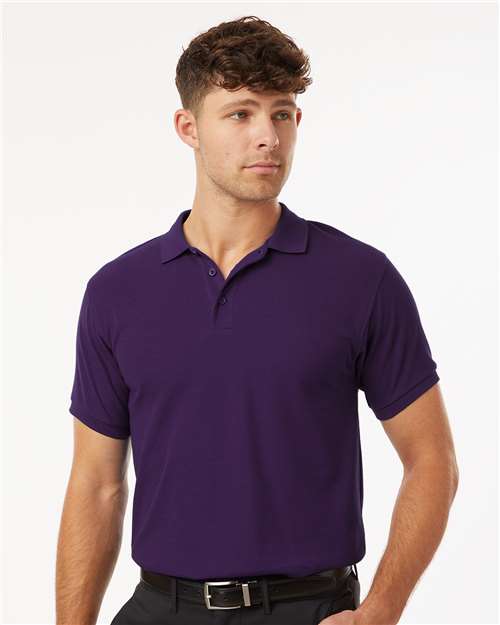Men's Pique Polo - Purple