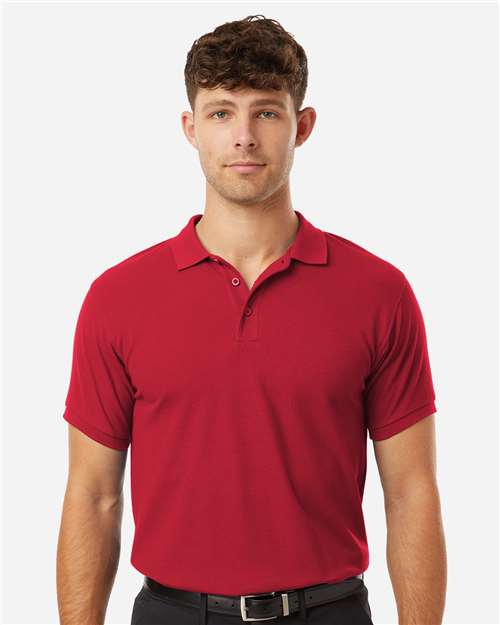Men's Pique Polo - Red