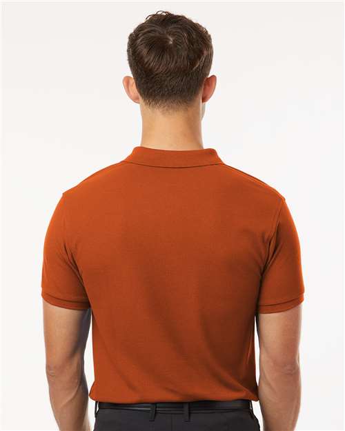 Men's Pique Polo - Rust