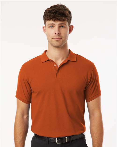 Men's Pique Polo - Rust