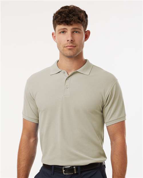 Men's Pique Polo - Sand
