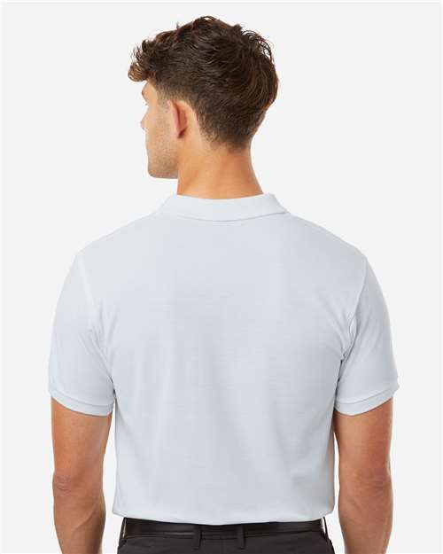 Men's Pique Polo - White