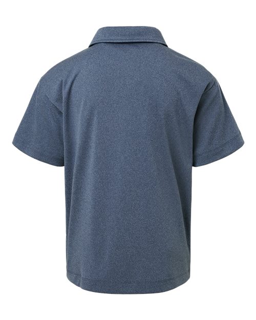 Youth Pro-Lock Performance Polo - Heather Navy