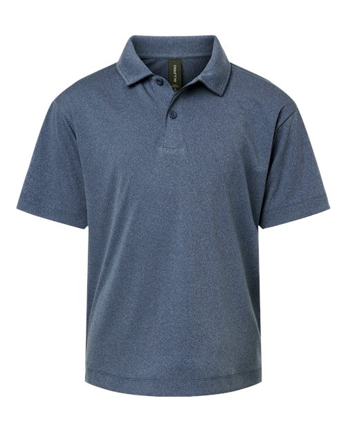 Youth Pro-Lock Performance Polo - Heather Navy
