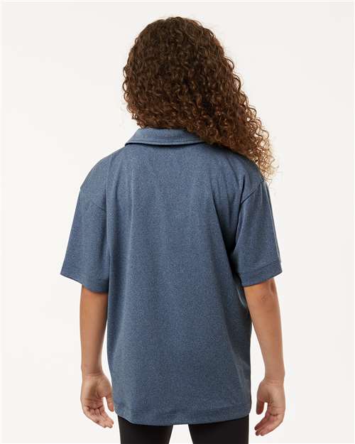 Youth Pro-Lock Performance Polo - Heather Navy