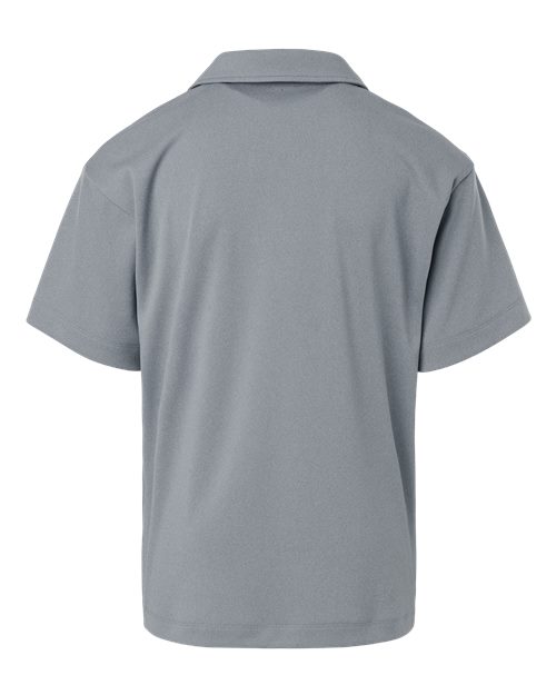 Youth Pro-Lock Performance Polo - Heather Steel