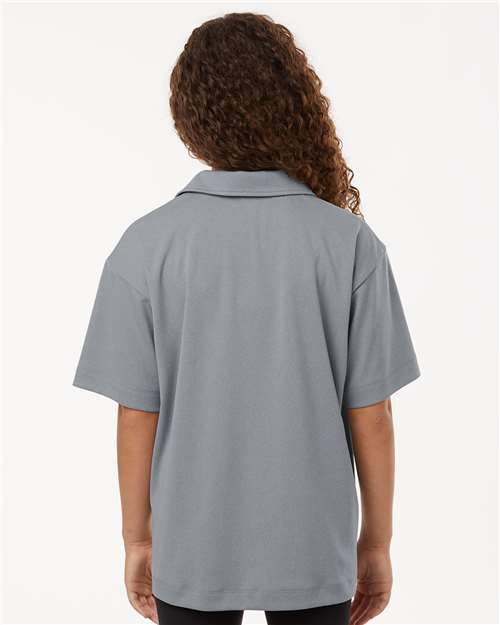 Youth Pro-Lock Performance Polo - Heather Steel