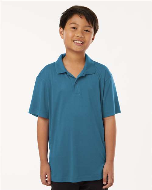 Youth Pro-Lock Performance Polo - Pacific Blue