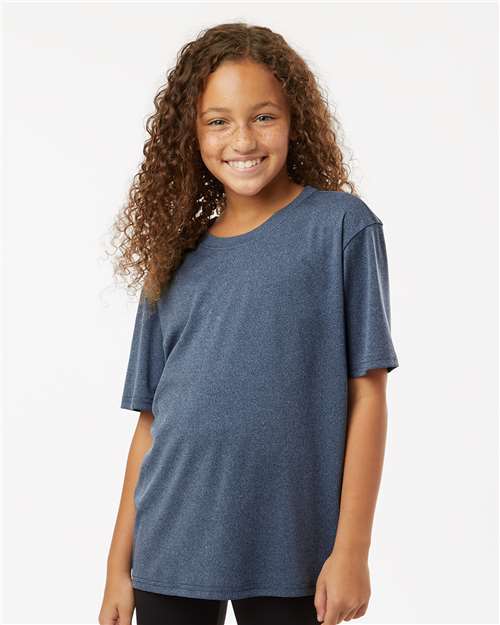 Youth Pro-Lock Performance T-Shirt - Heather Navy