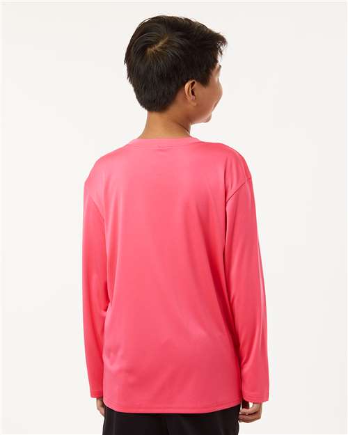 Youth Pro-Lock Performance Long Sleeve T-Shirt - Bright Pink