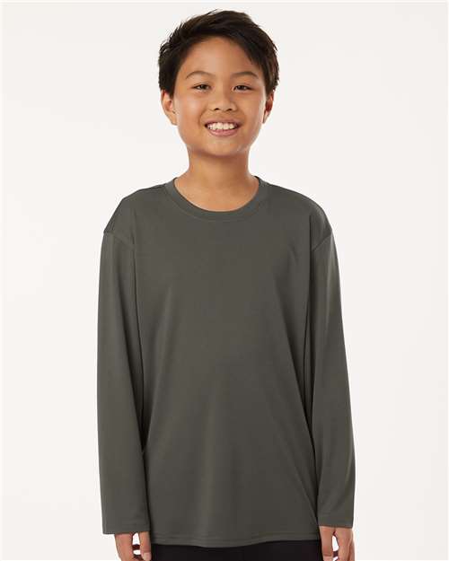 Youth Pro-Lock Performance Long Sleeve T-Shirt - Charcoal