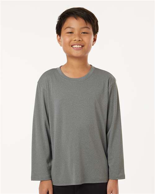 Youth Pro-Lock Performance Long Sleeve T-Shirt - Heather Granite