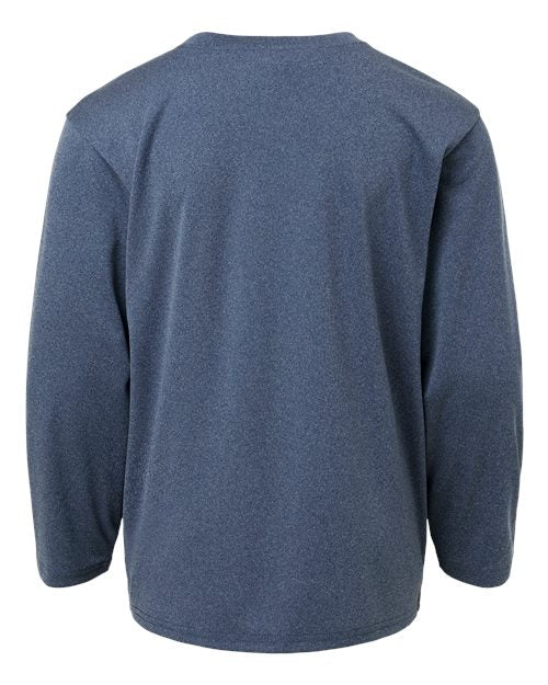 Youth Pro-Lock Performance Long Sleeve T-Shirt - Heather Navy