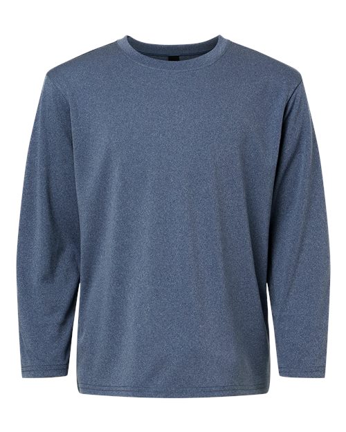 Youth Pro-Lock Performance Long Sleeve T-Shirt - Heather Navy