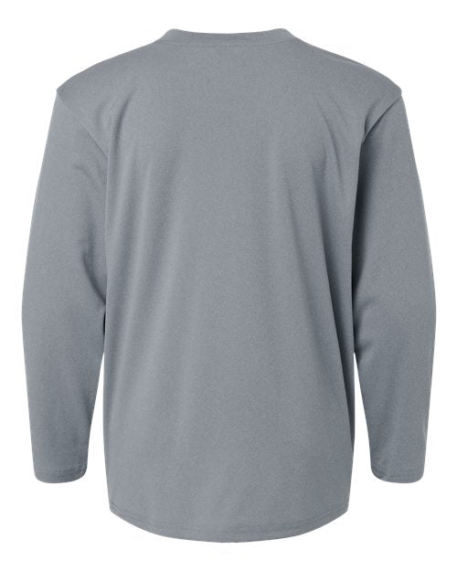Youth Pro-Lock Performance Long Sleeve T-Shirt - Heather Steel