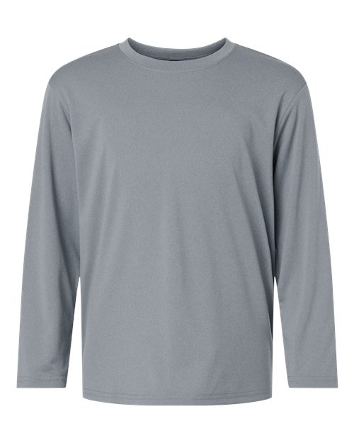 Youth Pro-Lock Performance Long Sleeve T-Shirt - Heather Steel