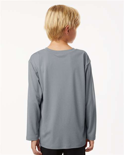 Youth Pro-Lock Performance Long Sleeve T-Shirt - Heather Steel
