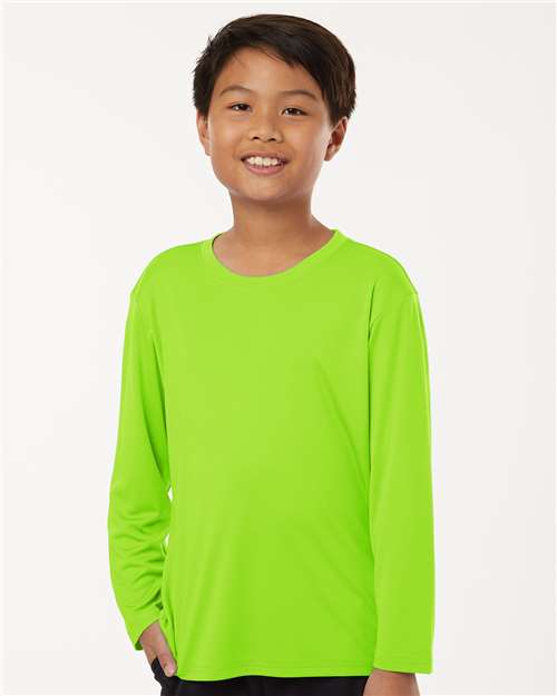 Youth Pro-Lock Performance Long Sleeve T-Shirt - Lime