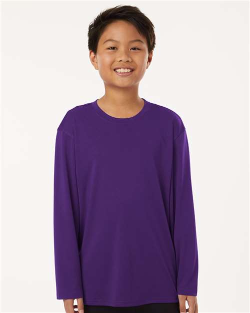 Youth Pro-Lock Performance Long Sleeve T-Shirt - Purple