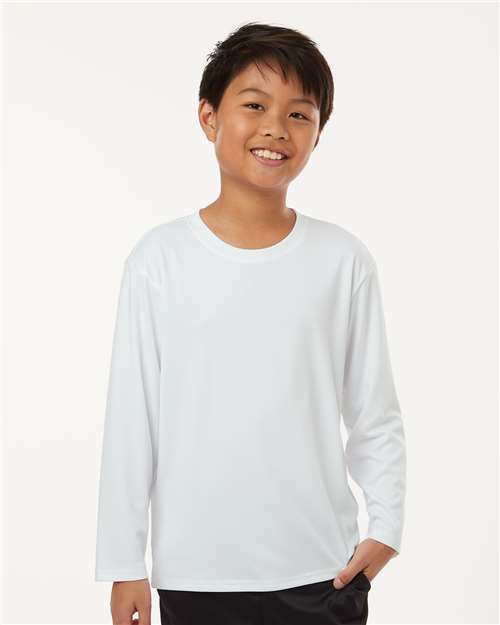 Youth Pro-Lock Performance Long Sleeve T-Shirt - White