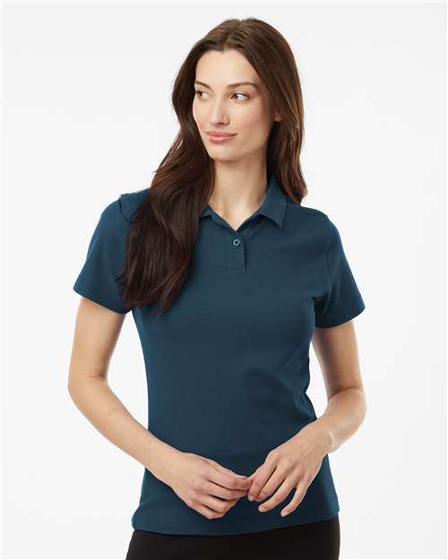 Women's Pique Polo - Atlantic Blue