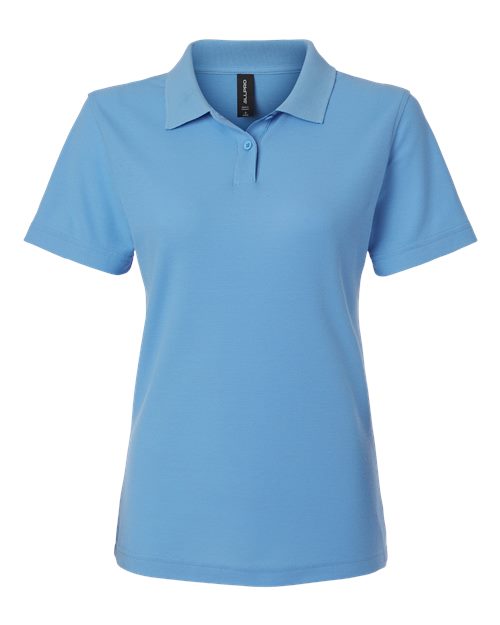 Women's Pique Polo - Carolina Blue