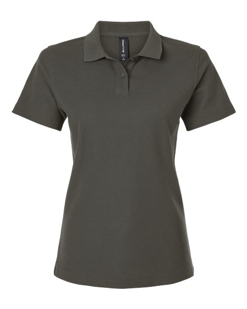 Women's Pique Polo - Charcoal