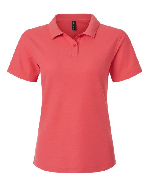 Women's Pique Polo - Coral