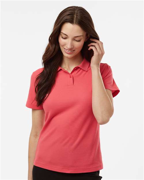 Women's Pique Polo - Coral
