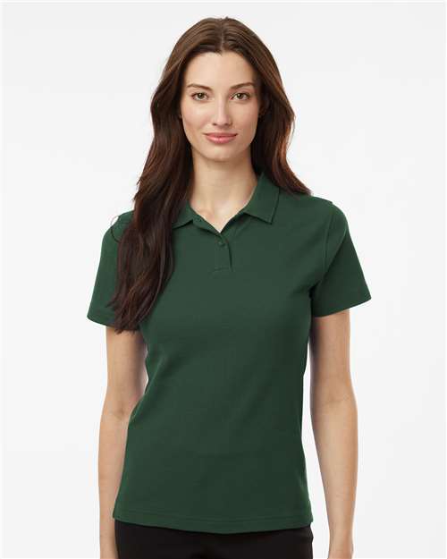 Women's Pique Polo - Forest Green