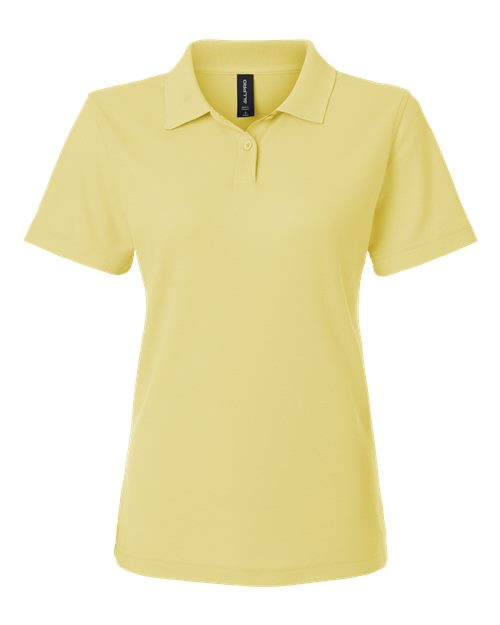 Women's Pique Polo - Light Yellow