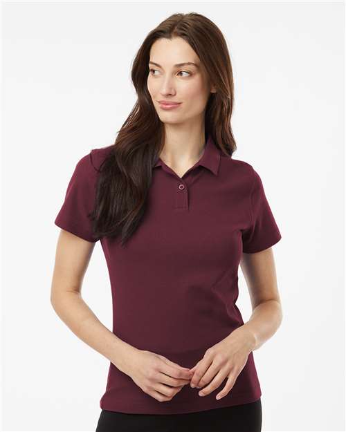 Women's Pique Polo - Maroon