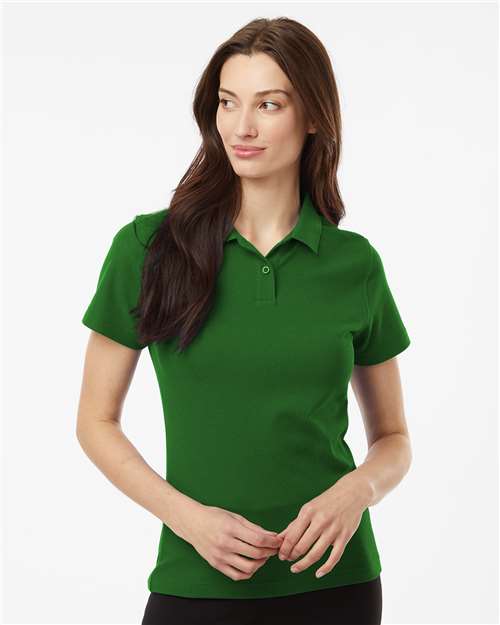 Women's Pique Polo - Olive Green