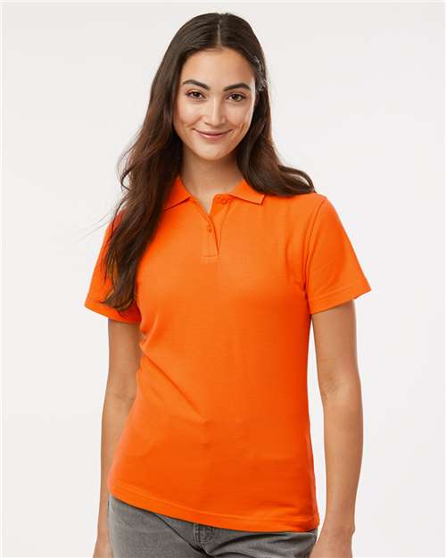 Women's Pique Polo - Deep Orange