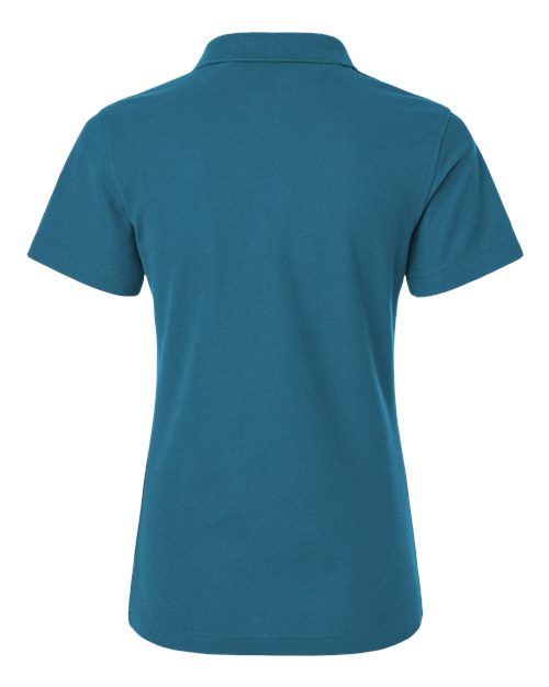 Women's Pique Polo - Pacific Blue