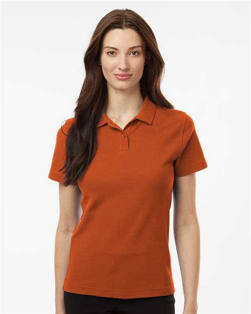 Women's Pique Polo - Rust