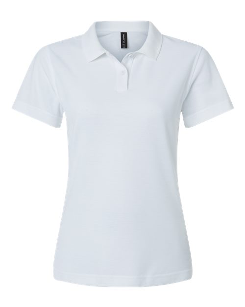 Women's Pique Polo - White