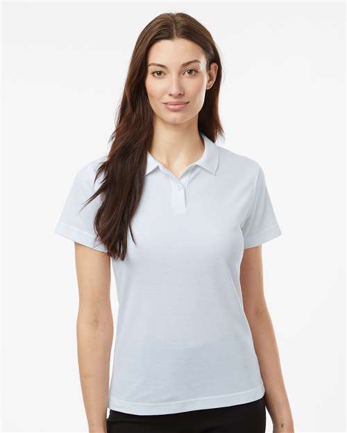 Women's Pique Polo - White