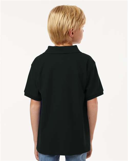 Youth Pique Polo - Black