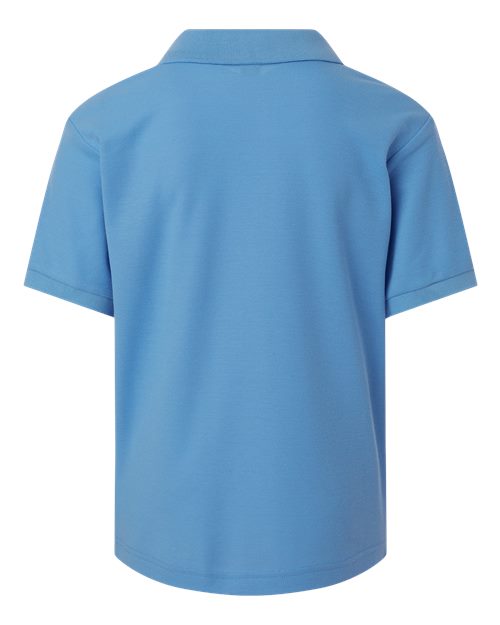 Youth Pique Polo - Carolina Blue