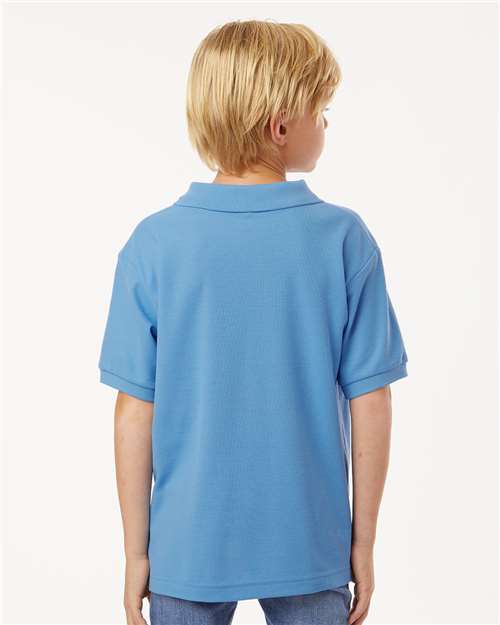 Youth Pique Polo - Carolina Blue