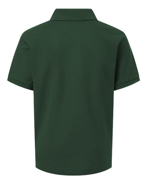 Youth Pique Polo - Forest Green