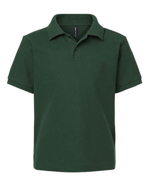 Youth Pique Polo - Forest Green